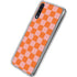 Orange Checkered Galaxy A50 Clear Case